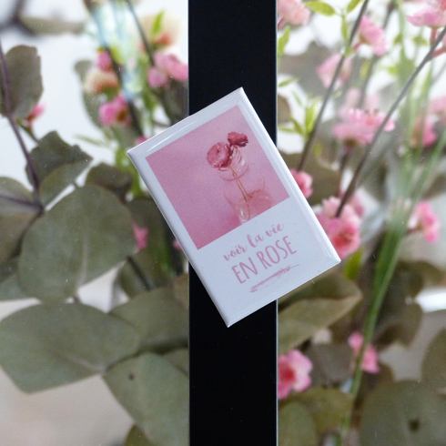 article mes magnets pour afficher photos et petits mots magnet voir la vie en rose Insouciances VcommeSamedi