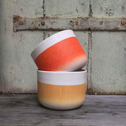 article les porcelaines Ismael Carre collection les hauts grades bols orange moutarde Influences VcommeSamedi